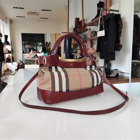 borsa burberry tessuto